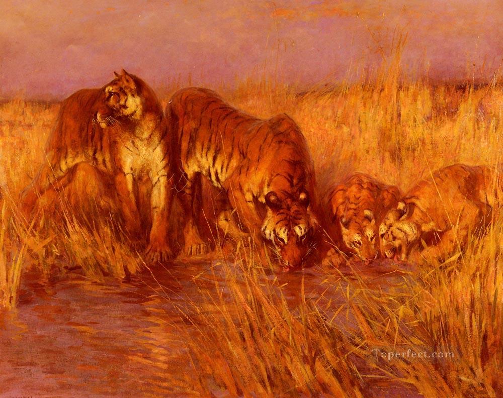 The Tiger Pool Arthur Wardle Oil Paintings